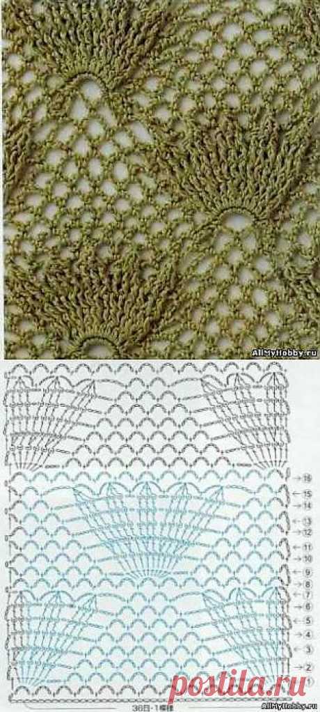 Узор для вязания крючком №121 - Вязание крючком. Узоры