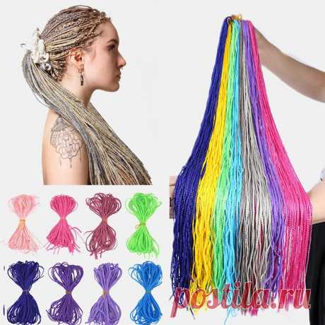 Halloween crochet box braids hair bundles colored dirty braids ponytail synthetic hair extensions Sale - Banggood.com