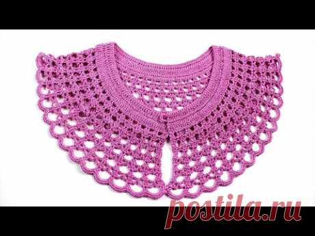 Very easy crochet collar | crochet neck design | কুশিকাটার গলাার ডিজাইন-49