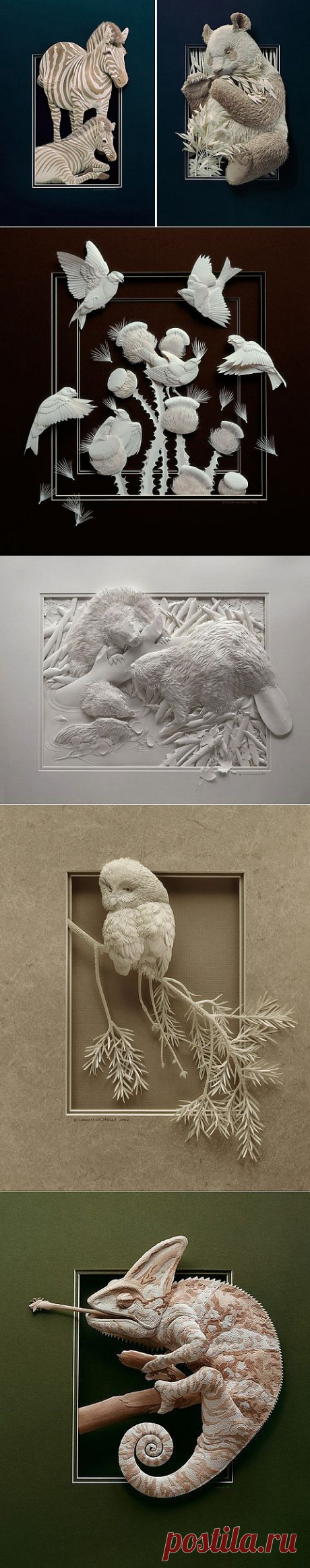 Красивые Скульптуры бумагу: Calvin Николс | квадратный дюйм Дизайн Блог