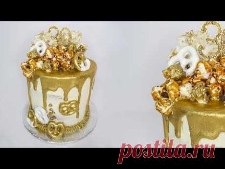 Gold Drip Birthday Cake | Mundheep Makes