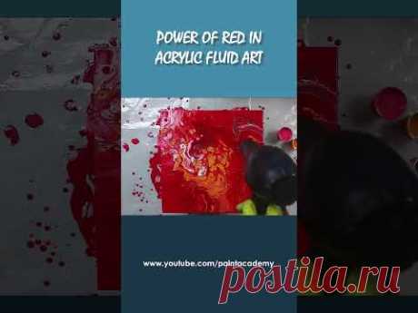 Power of Red in Acrylic Fluid Art #painting #abstractart #acrylicpouring