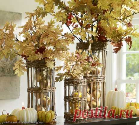 Осенний декор для дома своими руками (30 фото) | Креативные фотографии