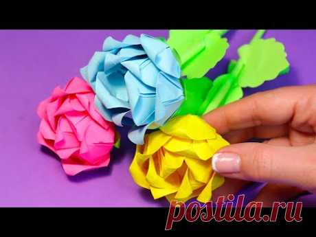КРАСИВЫЙ ЦВЕТОК ИЗ БУМАГИ DIY Easy beautiful paper flower