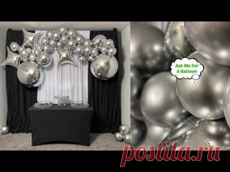 Silver Chrome Balloon Garland