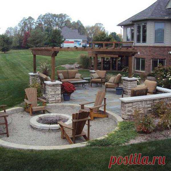 Build Round Firepit Area for Summer Nights Relaxing