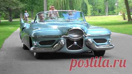 LeSabre Concept car comes to life, driving around Here we see the 1951 General Motors LeSabre concept car starting up and driving around at the 2017 Eyes On Design car show. This car was the brainchild and d...