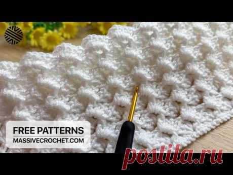 Effortless Elegance! 🤍 Easy Crochet Baby Blanket Pattern for Beginners