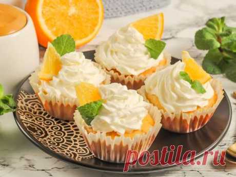 Апельсиновые капкейки — рецепт с фото пошагово
