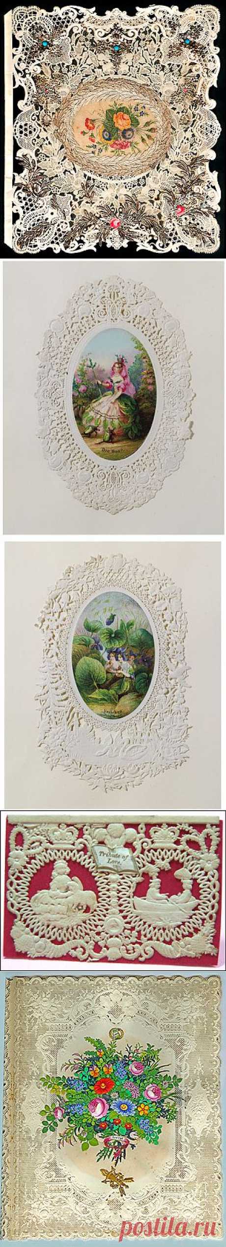 Старинные &quot;кружевные&quot; открытки. 1850-1890г.