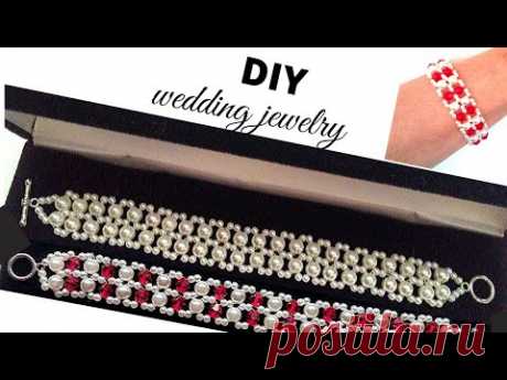 Wedding jewelry making . DIY elegant jewelry. Beaded Bracelets