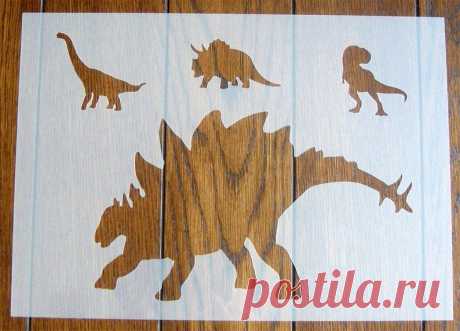 Stegosaurus Dinosaur Stencil Mask Reusable PP Sheet for Arts & | Etsy