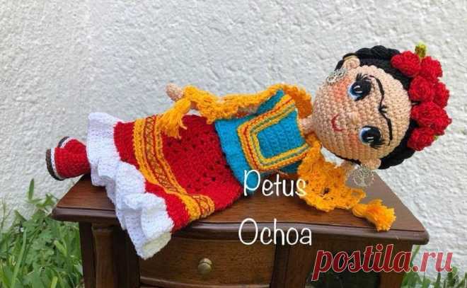 Фрида Кало: куколка амигуруми от Petus Ochoa | Креаликум