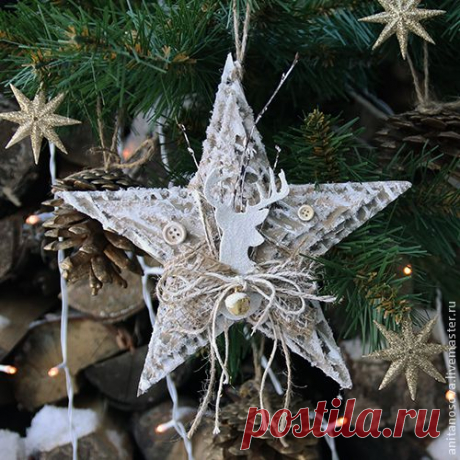 Рождественская звезда своими руками - Ярмарка Мастеров - ручная работа, handmade