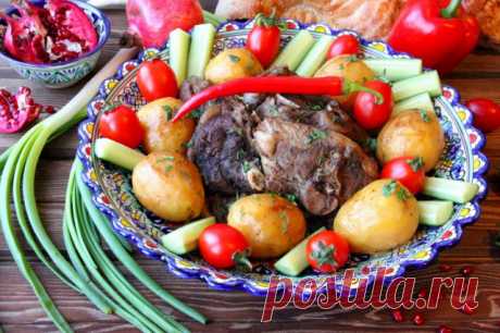 Казан кебаб с картошкой по узбекски из баранины рецепт фото пошагово и видео - 1000.menu