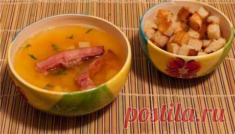 Как приготовить гороховый суп с копчеными ребрышками - рецепт, ингридиенты и фотографии