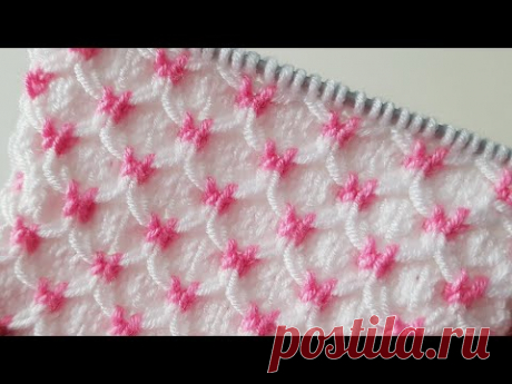 Çok güzel iki şiş kurdela örgü modeli 🎀gorgeous knitting pattern