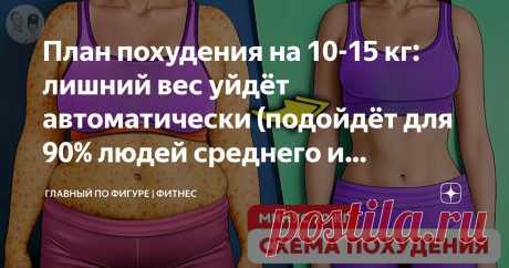 План похудения на 10-15 кг: лишний вес уйдёт автоматически (подойдёт для 90% людей среднего и пожилого возраста) Статья автора «Главный по фигуре | фитнес» в Дзене ✍: “Подробный план похудения без подсчета калорий” - Вы очень долго ждали эту статью и я её наконец-то написал.