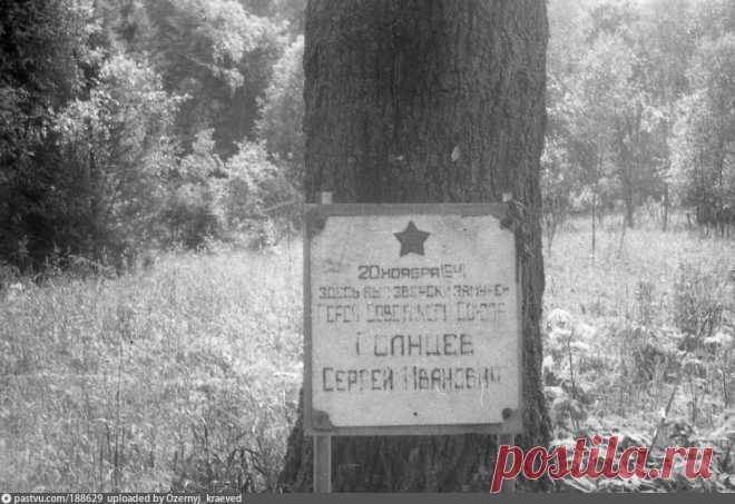 Памятник С. И. Солнцеву между Андреевским и озером Глубоким - Фотографии прошлого