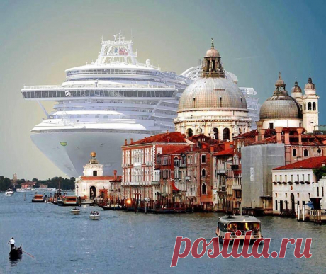 Потрясающее фото лайнера MSC Magnifica 5 в Венеции.