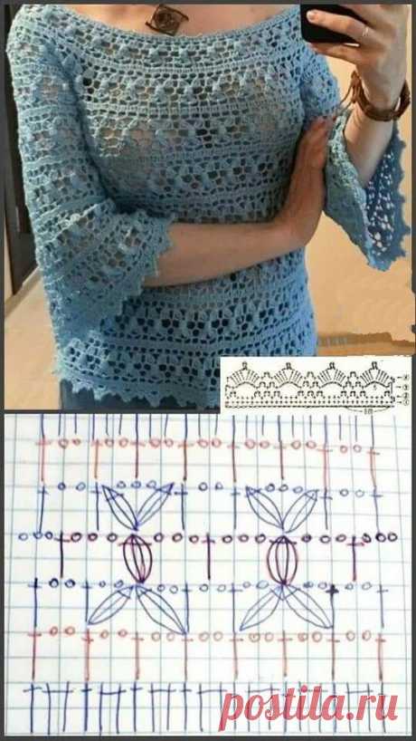 17 летних топов и джемперов. КРЮЧОК. СХЕМЫ | Рукоделие Светлана Лосева Модное вязание | Дзен