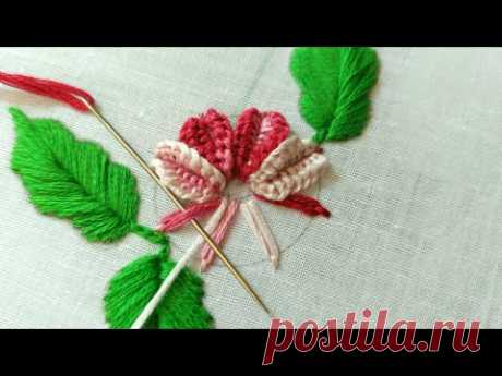 Gorgeous 3D flower design|latest hand embroidery|easy hand embroidery