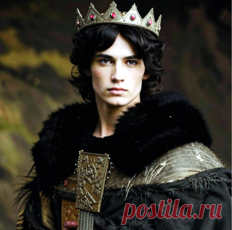 ЮНЫЙ КОРОЛЬ ВАРВАРСКОГО КОРОЛЕВСТВА (нейросеть Кандинский 3.1). Средневековая Европа, созданная нейросетями.