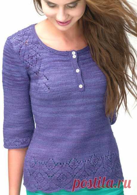 Пуловер Mauveine Henley, Knitscene, winter 2013