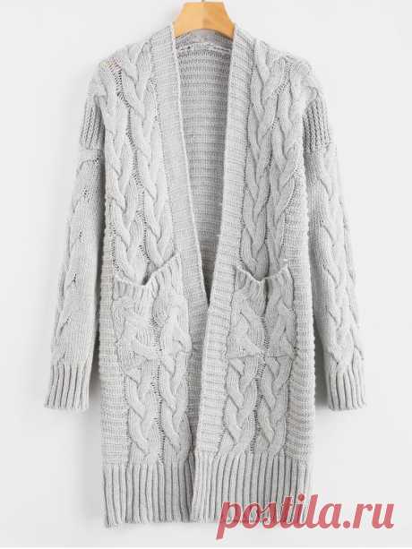 Cable Knit Cardigan with Pockets A site with wide selection of trendy fashion style women's clothing, especially swimwear in all kinds which costs at an affordable price.