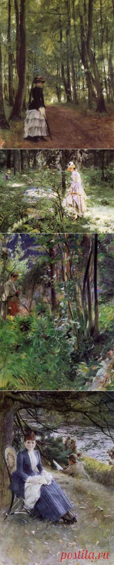 Природа, женщина и немного ню. Художник Anders Zorn / Андерс Цорн (1860-1920).