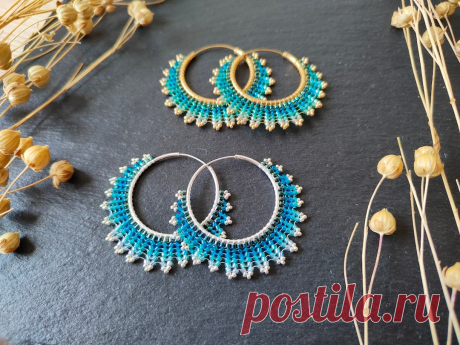 Handmade Crescent Moon Hoop Earrings neomi in Turquoise Ombre Colors, Lightweight Brass & Silver Colored Earrings With Miyuki Delica Beads - Etsy Australia This Hoop Earrings item by BafflingBeadsAT has 95 favorites from Etsy shoppers. Ships from Austria. Listed on 09 Jan, 2024