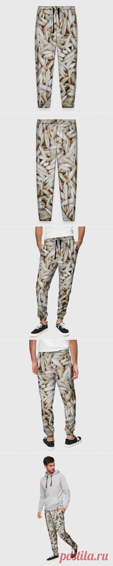 Мужские брюки 3D Зёрна овса - купить по цене 2390 руб в интернет-магазине Всемайки, арт 3651227
