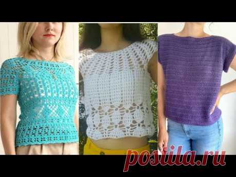 trendy and most beautiful woman crochet knitting Top And Blouse Designe