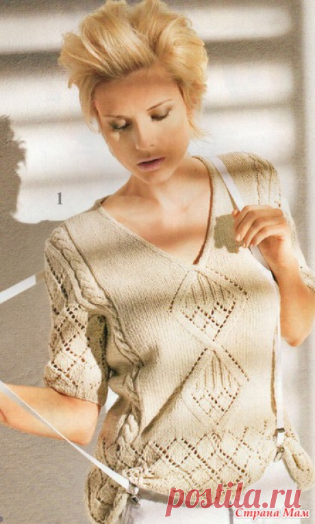 Бежевый пуловер - легко, удобно, красиво - Вязание - Страна Мам
