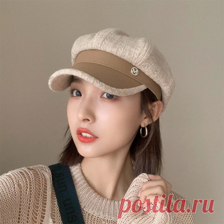 Leather PU Fabric Women Adjustable Octagonal Hat Autumn Winter Vintage Cap for Young Girl Fashion Accessories Outdoor Wholesale|Men's Newsboy Caps| - AliExpress