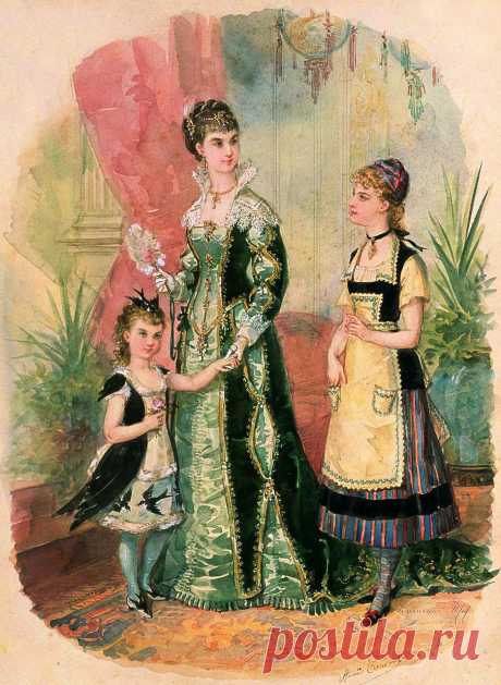 Новогодние маскарадные костюмы | Странички модного журнала 1863-1896 г.