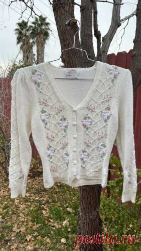 Vintage 90s Susan Bristol Floral Embroidery Cardigan Sweater Cottagecore Prairie  | eBay Find many great new & used options and get the best deals for Vintage 90s Susan Bristol Floral Embroidery Cardigan Sweater Cottagecore Prairie at the best online prices at eBay! Free shipping for many products!