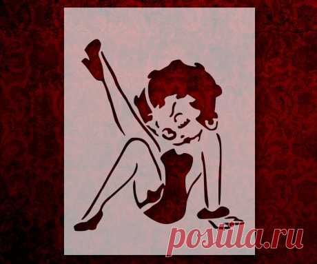Betty Boop Leg Stencil Multiple Sizes FAST FREE SHIPPING 523 | Etsy