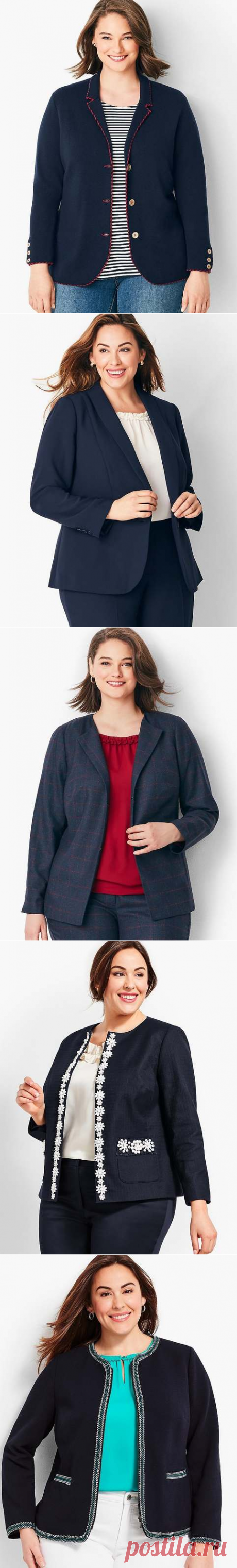 Жакеты и пиджаки для полных девушек и женщин американского бренда Talbots осень 2018 (60 фото)