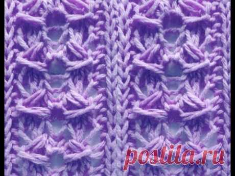 Узор-''Летящие пчёлы''. Вертикальная мережка.#узорыспицами #Knitting #knit #УзорыиУрокиПэчворкаотЕленыМорх #StitchPatternPatchworkLessonsFromYelenaMorh