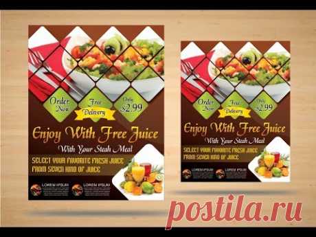 CorelDraw x7 - Tutorial  How to make Food Brochure Design By AS GRAPHICS