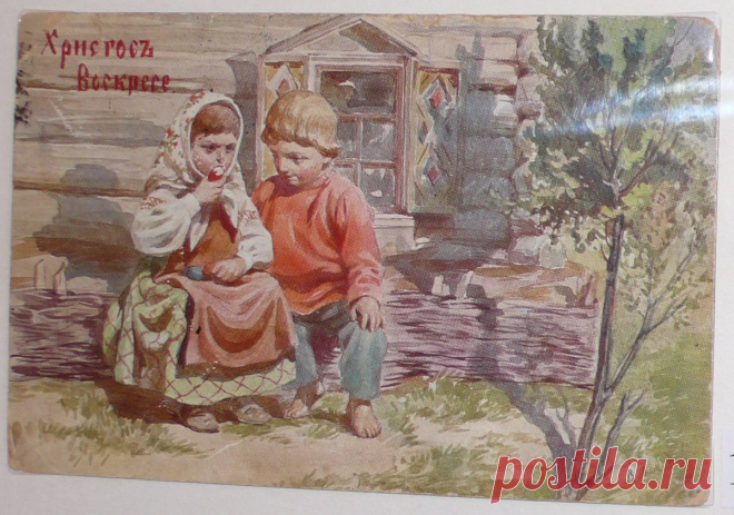 Старые пасхальные открытки - 71 фото