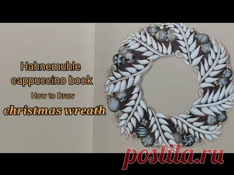 How to draw Christmas wreath/크리스마스 리스