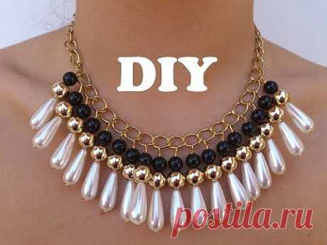 ▶ DIY Necklace Collar muy de moda - YouTube