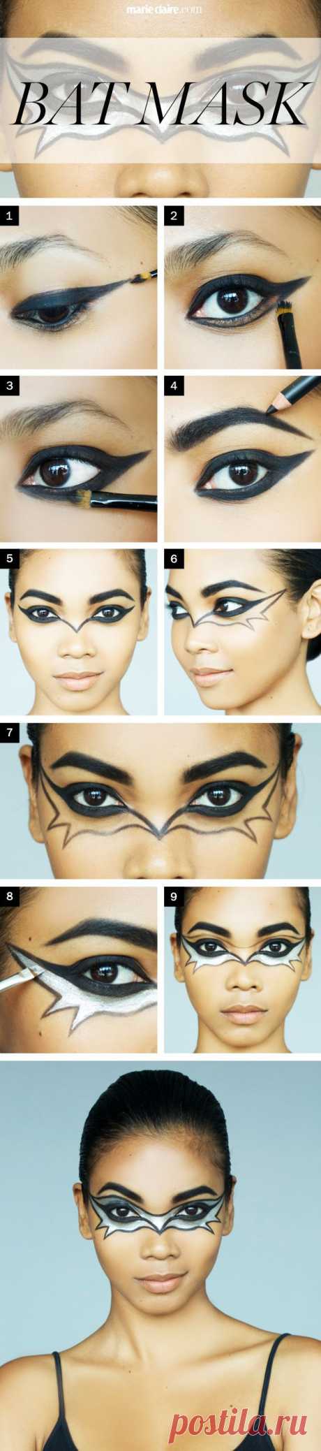 How to Get a Bat Mask Makeup Look for Halloween