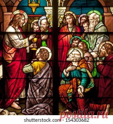 Stained Glass Window Depicting Bible Story Foto de stock 154303682 | Shutterstock