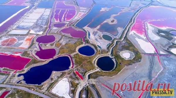 Разноцветные бассейны озера Яньху в Китае (3 фото) | Чёрт побери Соленое озеро Яньху, расположенное в китайской провинции Шаньси, превратилось в красочную палитру из-за необычайно жаркой погоды - столбик термометра в этом районе устойчиво держится на отметке +37°C. Озеро Яньху является одним из трех крупнейших внутренних озер в мире. Оно изобилует съедобными и промышленными солями, такими как сульфат натрия и сульфат магния. Как утверждают специалисты, экстремально высокая...