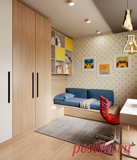Детская в Москве, квартира 89,7 м2 Интерьер детской комнаты в Москве от студии AC Design Studio. Объект: квартира 89,7 м2.