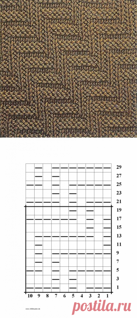 1000 схем вязания спицами » 018 схема плетения