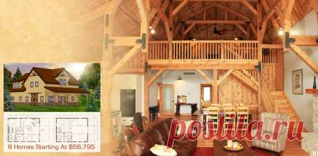Wood &amp; Horse Barn Homes | Garages Loft Living | Sand Creek Post &amp; Beam